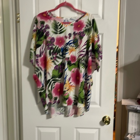 Spin Tops - Multi color v neck tunic oversized